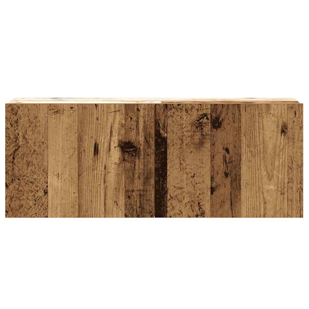 vidaXL 3-tlg. TV-Schrank-Set Wandmontage Altholz-Optik Holzwerkstoff