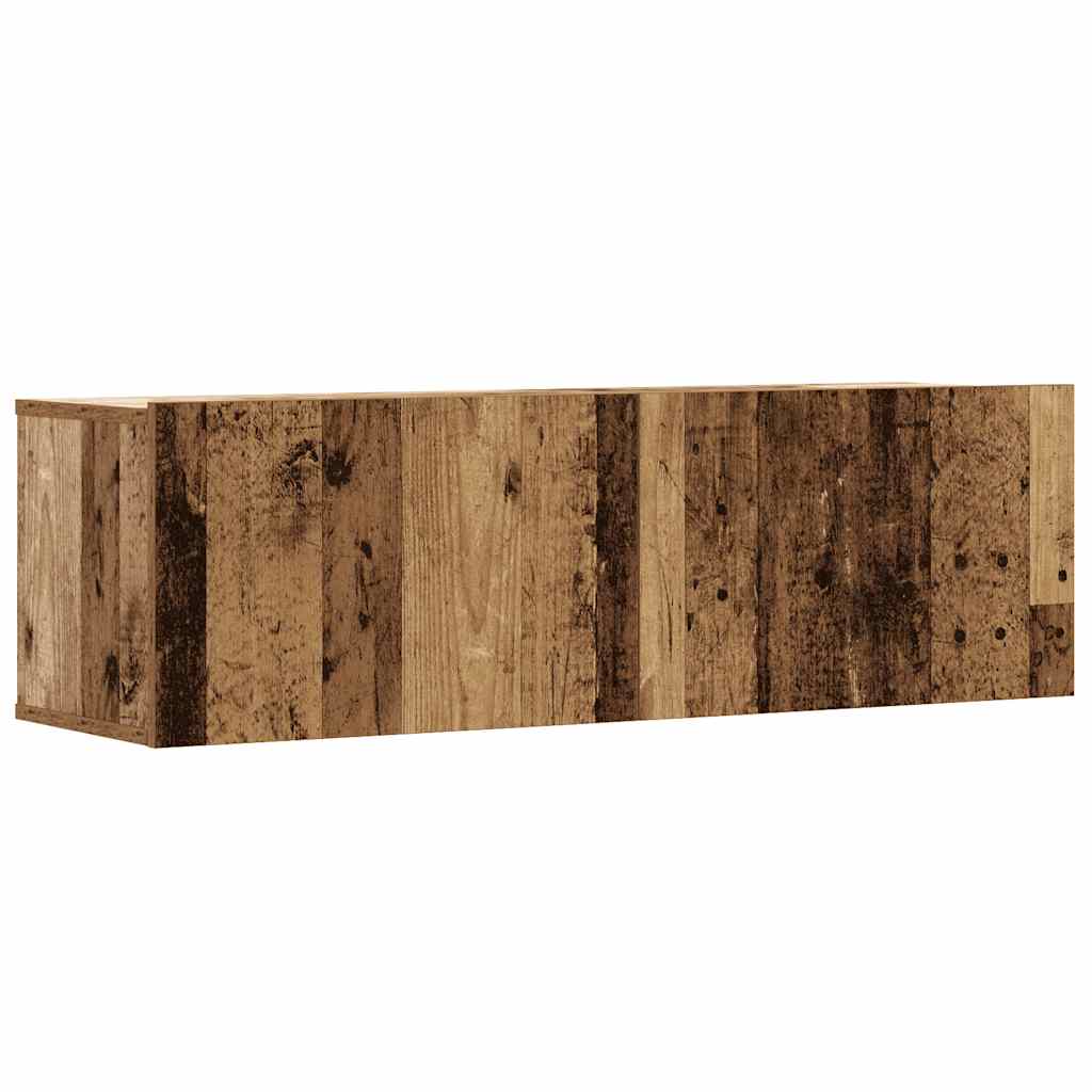 vidaXL 2-tlg. TV-Schrank-Set Wandmontage Altholz-Optik Holzwerkstoff