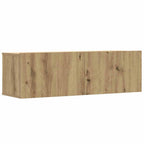 vidaXL 2-tlg. TV-Schrank-Set Wandmontage Artisan-Eiche Holzwerkstoff