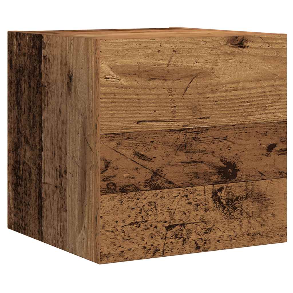 vidaXL 7-tlg. TV-Schrank-Set Wandmontage Altholz-Optik Holzwerkstoff