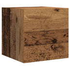 vidaXL 7-tlg. TV-Schrank-Set Wandmontage Altholz-Optik Holzwerkstoff