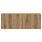 vidaXL 7-tlg. TV-Schrank-Set Wandmontage Artisan-Eiche Holzwerkstoff