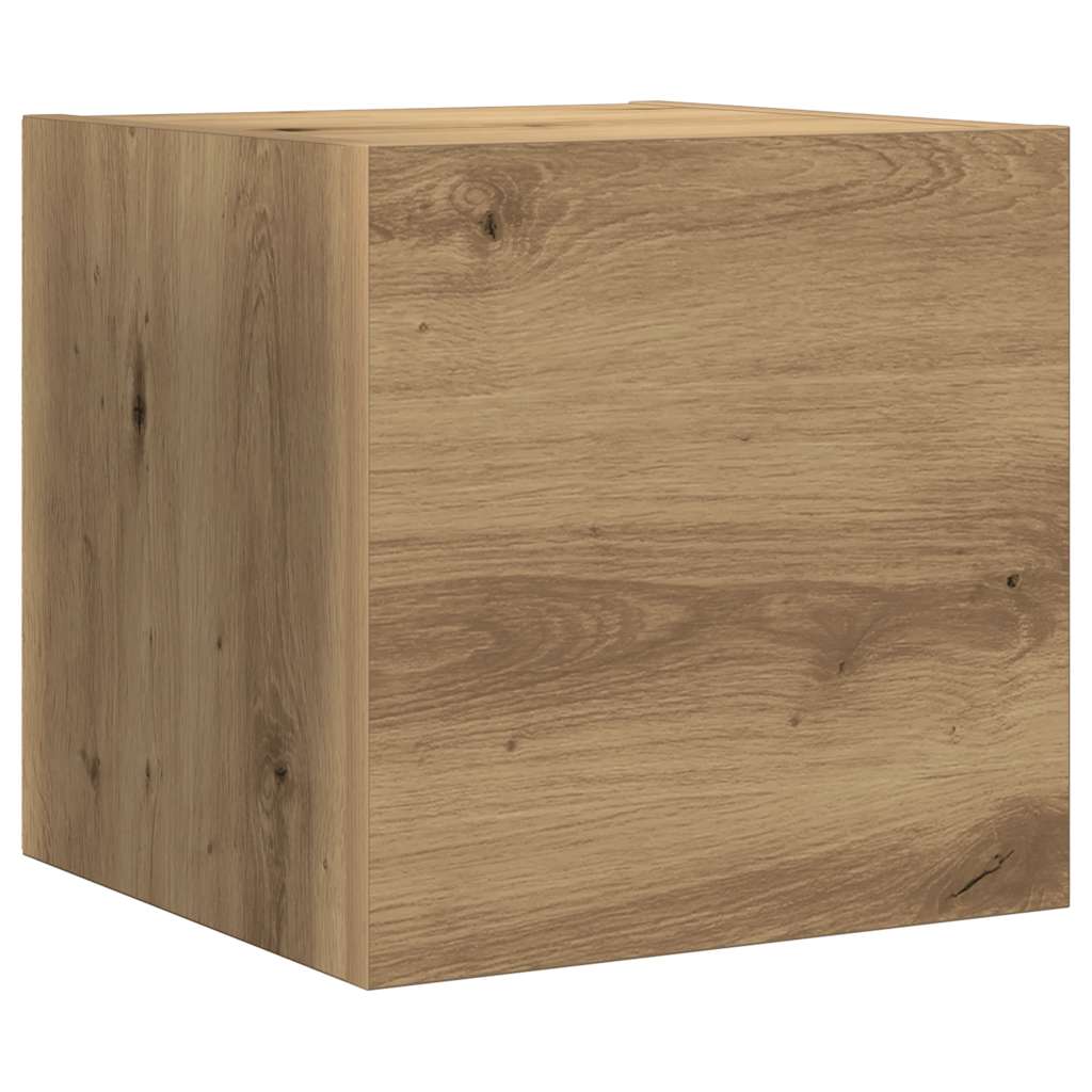 vidaXL 7-tlg. TV-Schrank-Set Wandmontage Artisan-Eiche Holzwerkstoff
