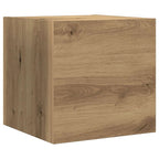 vidaXL 7-tlg. TV-Schrank-Set Wandmontage Artisan-Eiche Holzwerkstoff