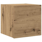 vidaXL 7-tlg. TV-Schrank-Set Wandmontage Artisan-Eiche Holzwerkstoff