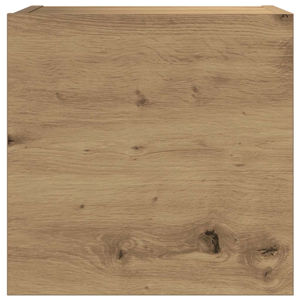 vidaXL 7-tlg. TV-Schrank-Set Wandmontage Artisan-Eiche Holzwerkstoff