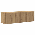 vidaXL 7-tlg. TV-Schrank-Set Wandmontage Artisan-Eiche Holzwerkstoff