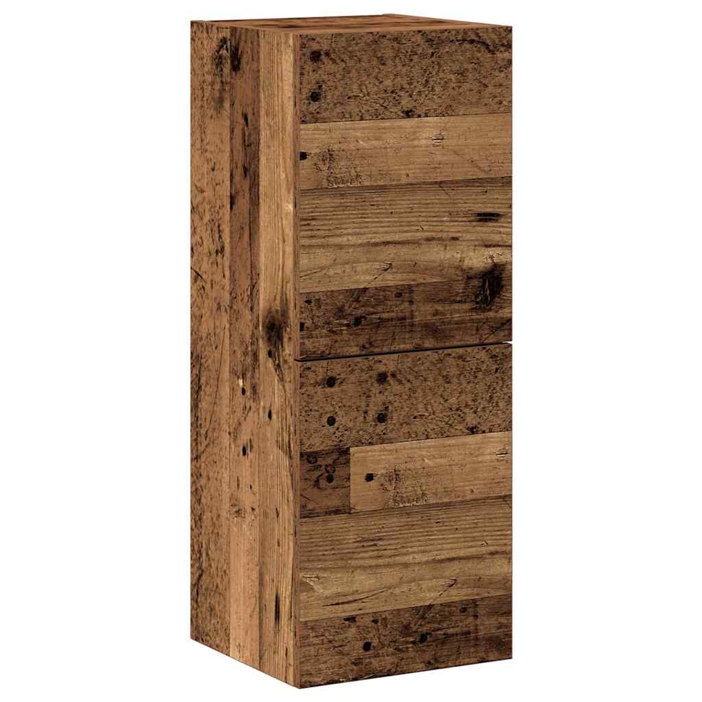 vidaXL 4-tlg. TV-Schrank-Set Wandmontage Altholz-Optik Holzwerkstoff