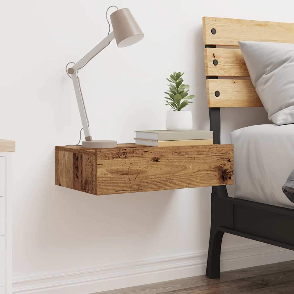 vidaXL Nachttisch Altholz-Optik 60x35 cm Holzwerkstoff