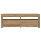 vidaXL Nachttische 2 Stk. mit LEDs Artisan-Eiche 60x35x40 cm