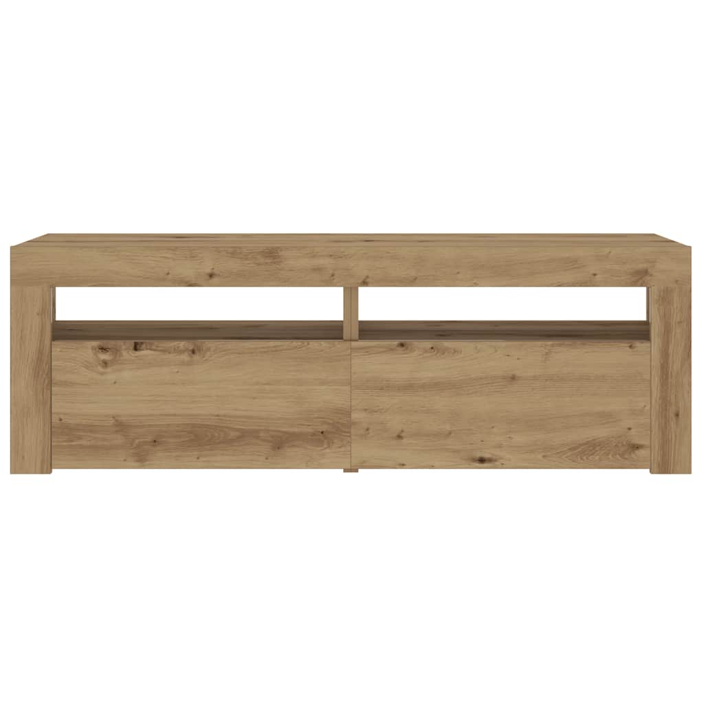 vidaXL Nachttische 2 Stk. mit LEDs Artisan-Eiche 60x35x40 cm