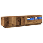 vidaXL TV-Schrank mit LED-Leuchten Altholz-Optik 180x35x40 cm