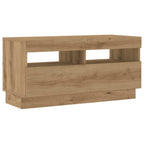 vidaXL TV-Schrank mit LED-Leuchten Artisan-Eiche 180x35x40 cm