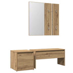 vidaXL Garderoben-Set Artisan-Eiche Holzwerkstoff