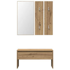 vidaXL Garderoben-Set Artisan-Eiche Holzwerkstoff