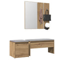 vidaXL Garderoben-Set Artisan-Eiche Holzwerkstoff