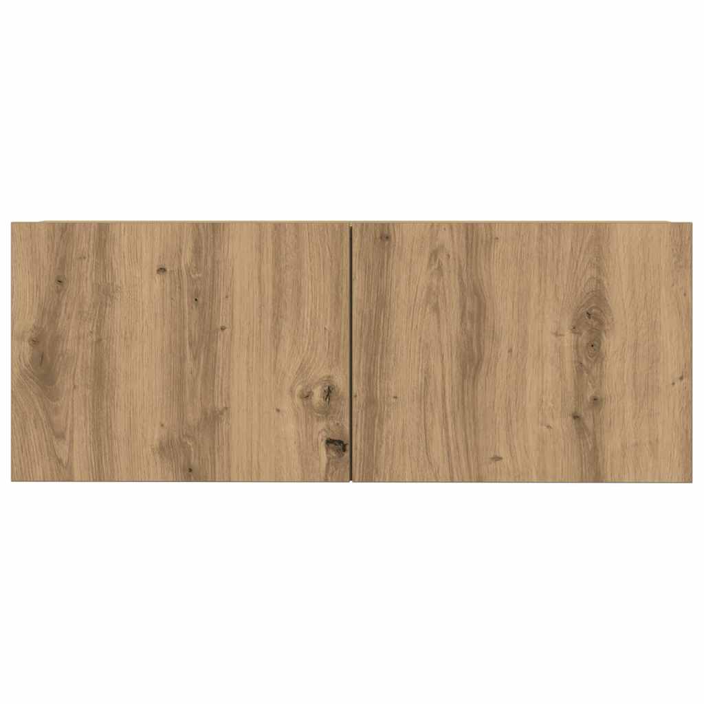 vidaXL 7-teiliges TV-Schrank-Set Wandmontage Artisan Eiche