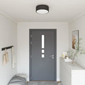 vidaXL Deckenlampe mit Strahlern Schwarz 30 x 30 x 13,5 cm Stoff