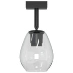 vidaXL Deckenstrahler Schwarz 13 x 13 x 26 cm Glas und Metall