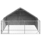 vidaXL Outdoor-Hundezwinger mit Auslauf 3x3x1,9 m Verzinkter Stahl
