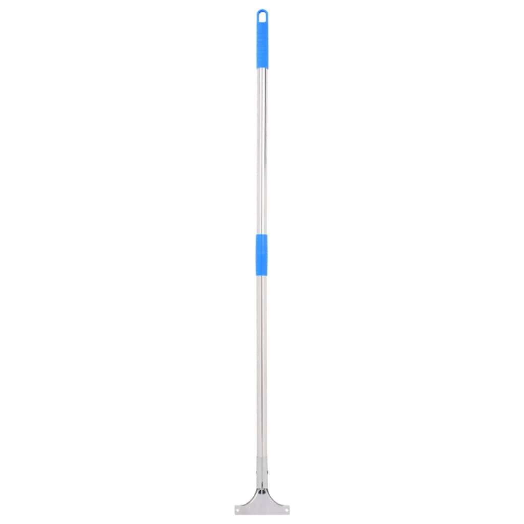 vidaXL Wasserschieber mit Stiel 45x122,5 cm Stahl und Gummi