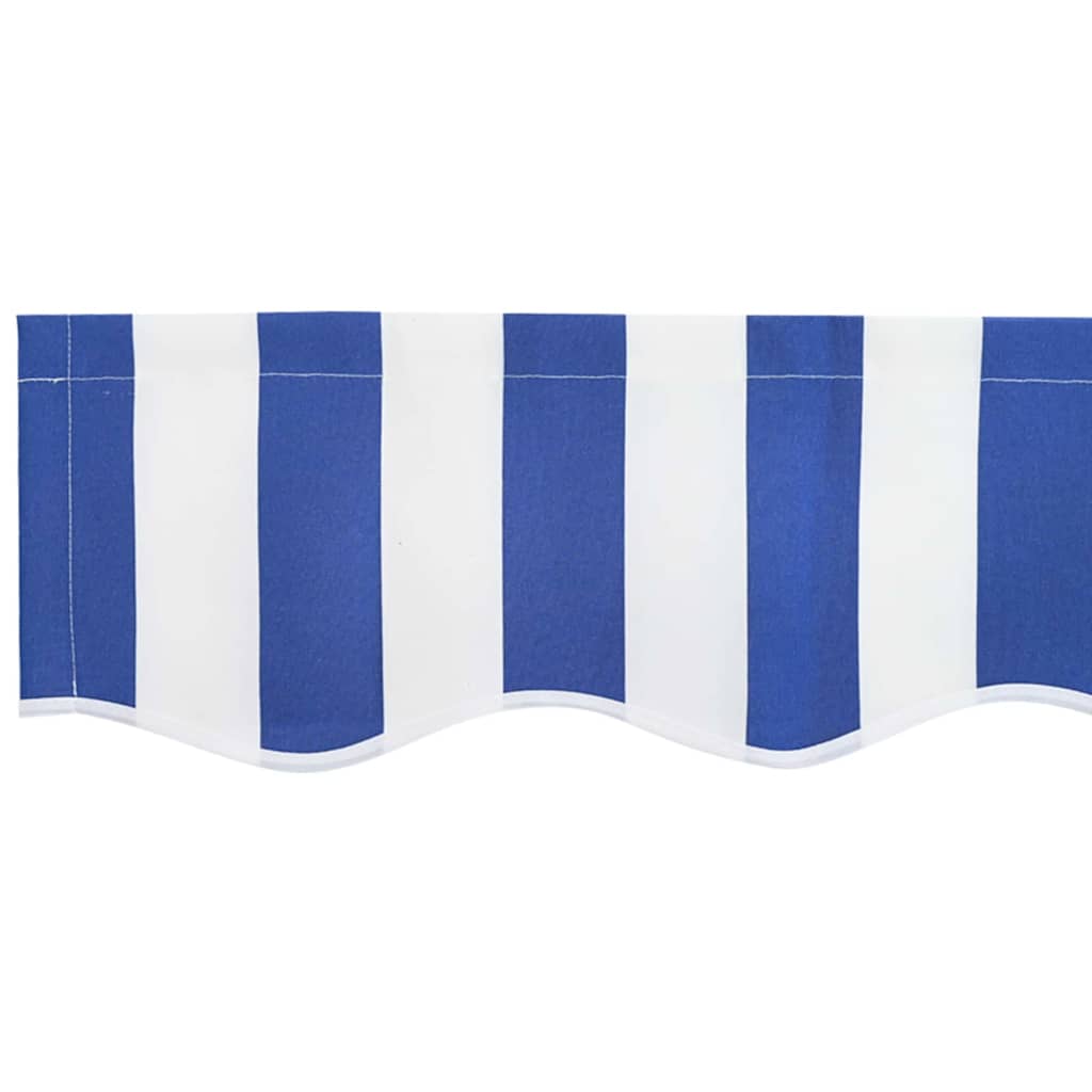 vidaXL Markisenersatzstoff Blau und Weiß 2,5 x 2 m Polyester