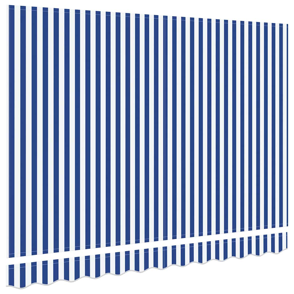 vidaXL Markisenersatzstoff Blau und Weiß 2,5 x 2 m Polyester