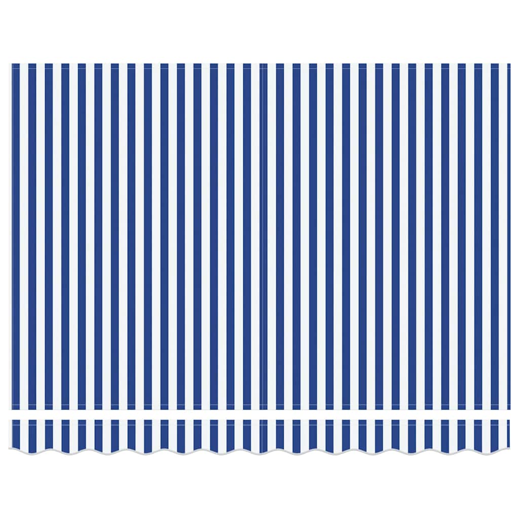 vidaXL Markisenersatzstoff Blau und Weiß 2,5 x 2 m Polyester
