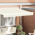 vidaXL Markisenschürzen-Ersatz Creme Streifen 2,5 m Polyester