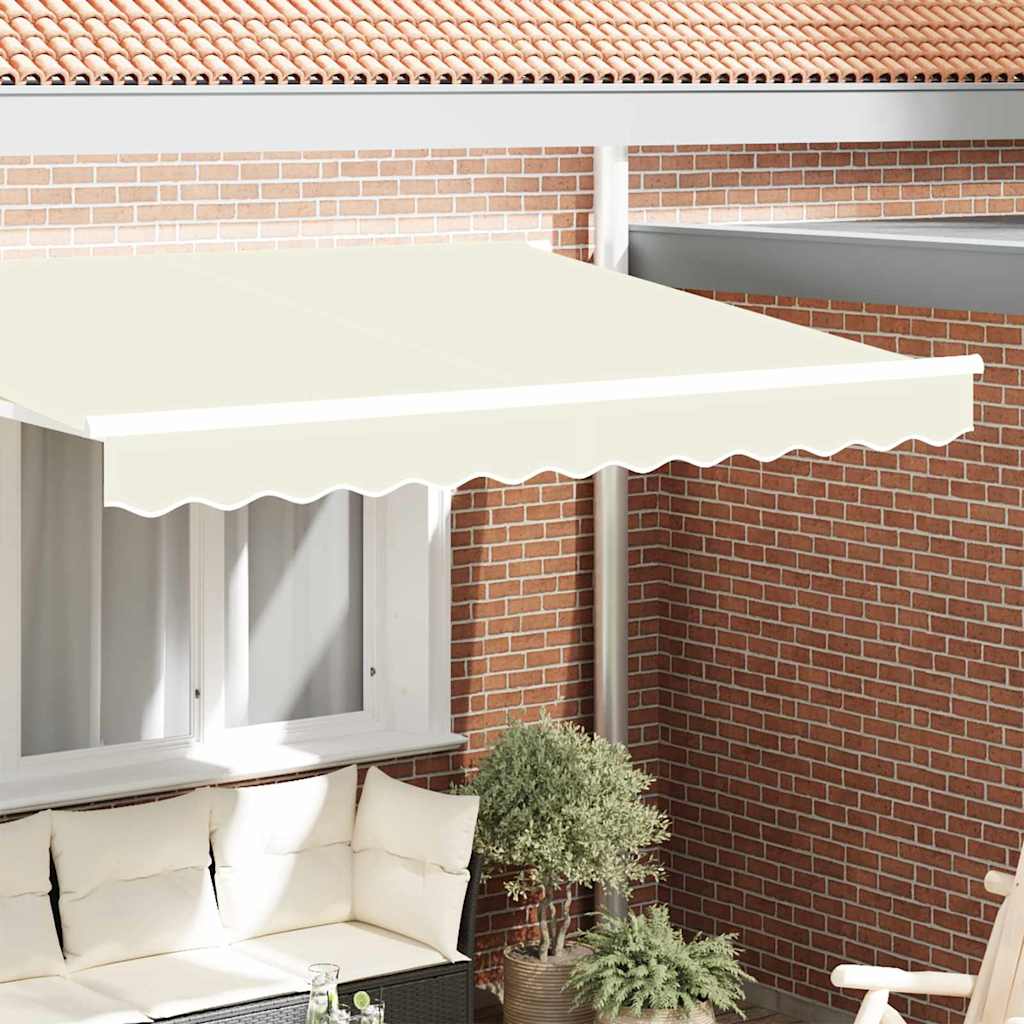 vidaXL Markisenschürzen-Ersatz Creme Streifen 2,5 m Polyester