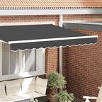 vidaXL Markisenschürzen-Ersatz Anthrazitgestreift 2,5 m Polyester