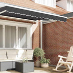 vidaXL Markisenschürzen-Ersatz Anthrazitgestreift 2,5 m Polyester