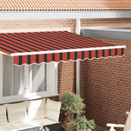 vidaXL Markisenschürzen-Ersatz Orange / Schwarz / Gelb 2,5 m Polyester