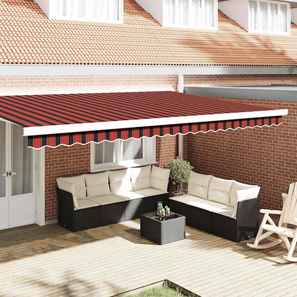 vidaXL Markisenschürzen-Ersatz Orange / Schwarz / Gelb 480 x 20 cm