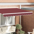 vidaXL Markisenschürzen-Ersatz Burgunderstreifen 2,5 m Polyester