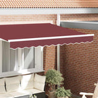 vidaXL Markisenschürzen-Ersatz Burgunderstreifen 2,5 m Polyester