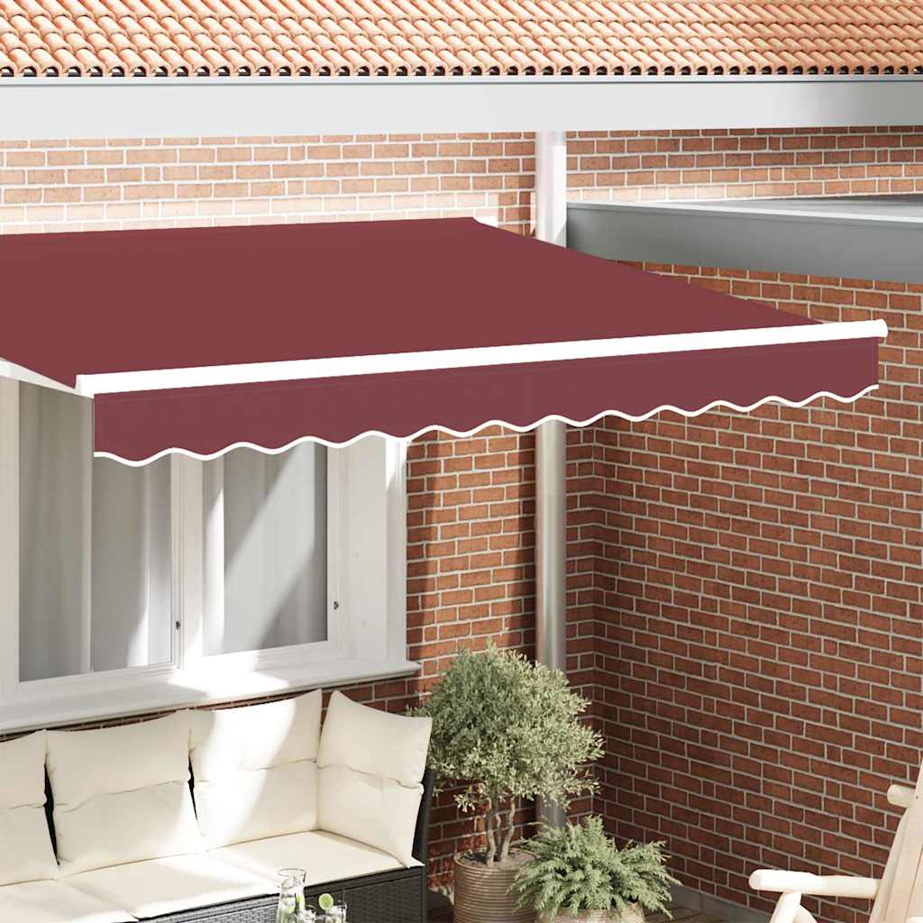 vidaXL Markisenschürzen-Ersatz Burgunderstreifen 2,5 m Polyester