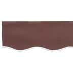 vidaXL Markisenschürzen-Ersatz Braun gestreift 2,5 m Polyester