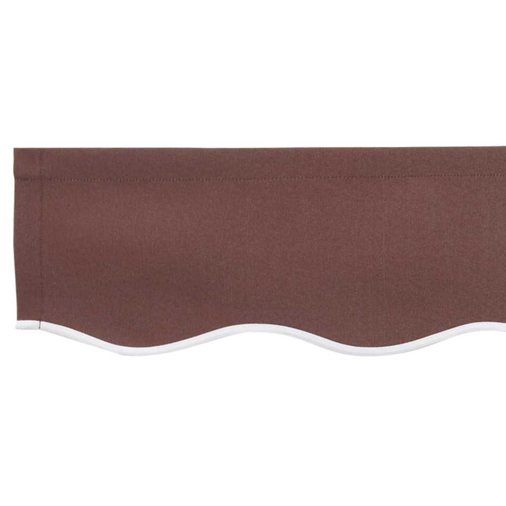 vidaXL Markisenschürzen-Ersatz Braun gestreift 2,5 m Polyester