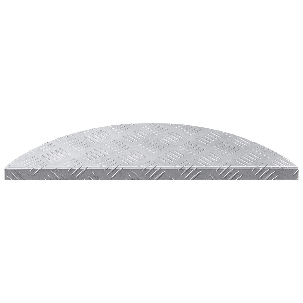 vidaXL Treppe Tritt Halbmond 5 pcs Silber 60 x 18 x 2,5 cm Aluminium