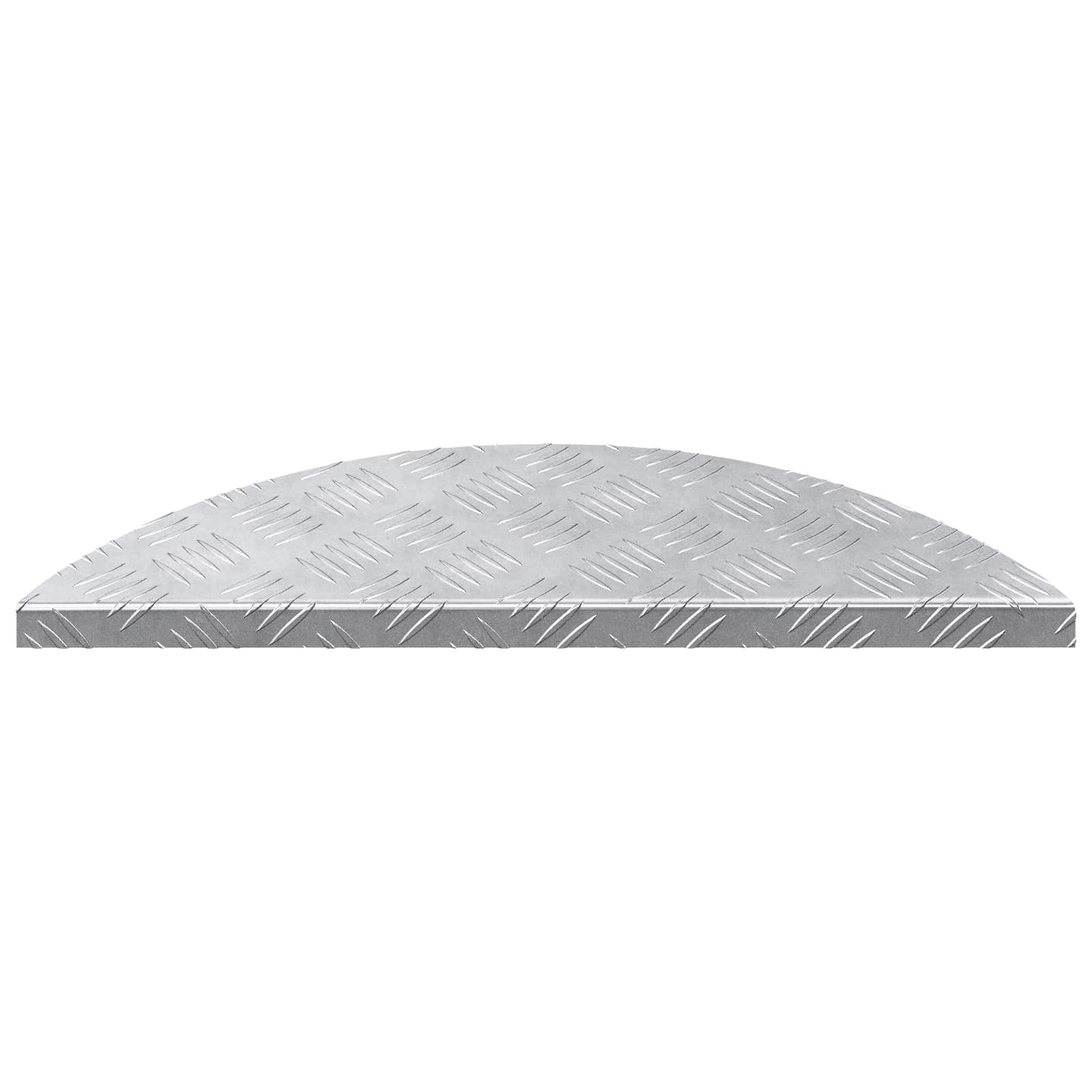 vidaXL Treppe Tritt Halbmond 5 pcs Silber 60 x 18 x 2,5 cm Aluminium