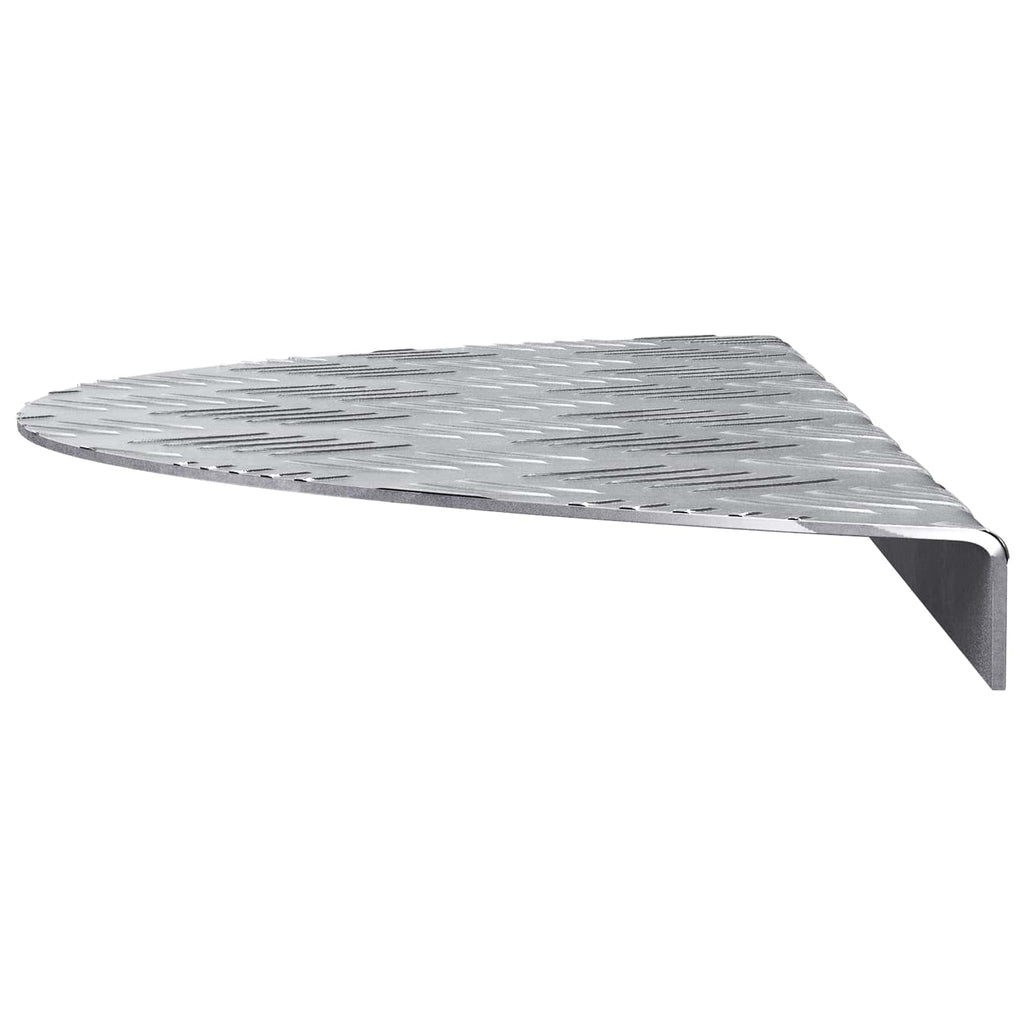 vidaXL Treppe Tritt Halbmond 5 pcs Silber 60 x 18 x 2,5 cm Aluminium