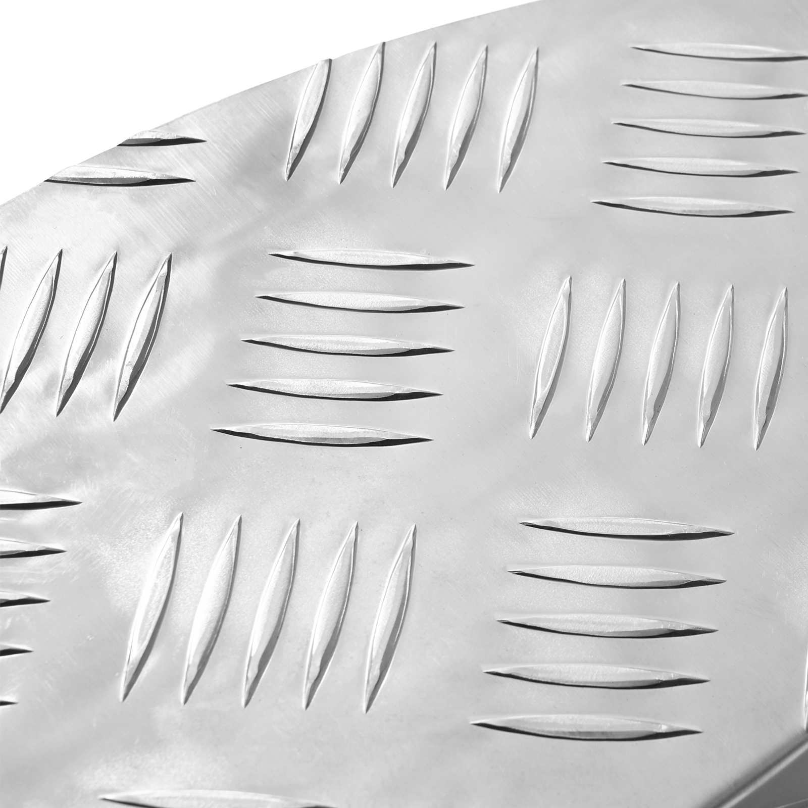 vidaXL Treppe Tritt Halbmond 10 pcs Silber 60 x 18 x 2,5 cm Aluminium