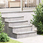 vidaXL Treppe Tritt 10 pcs Silber 60 x 18 x 2,5 cm Aluminium