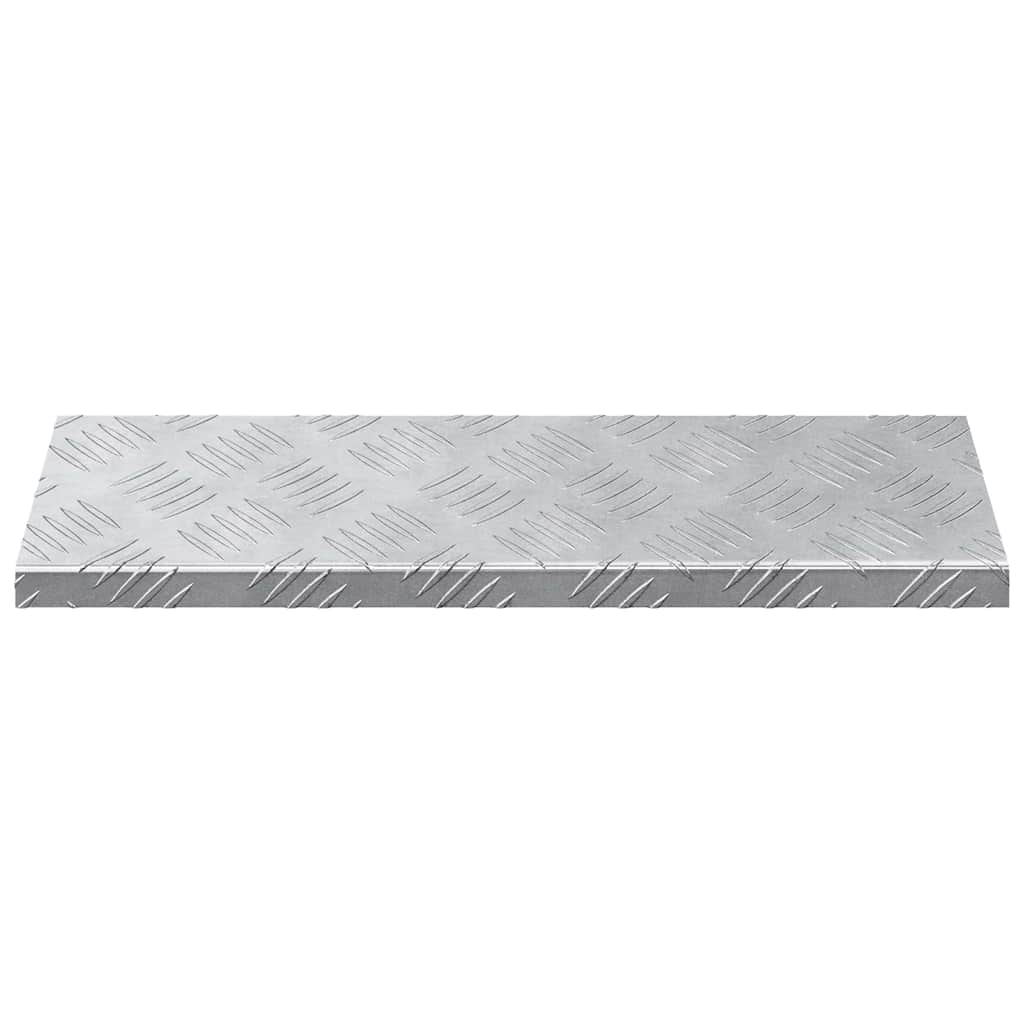 vidaXL Treppe Tritt 10 pcs Silber 60 x 18 x 2,5 cm Aluminium