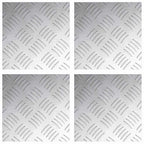 vidaXL Treppe Tritt Quadratisch 4 pcs Silber 20 x 20 cm Aluminium