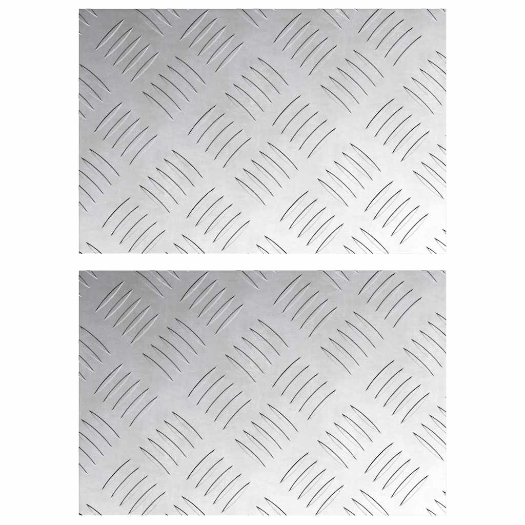 vidaXL Treppe Tritt Rechtwinklig 2 pcs Silber 30 x 20 cm Aluminium