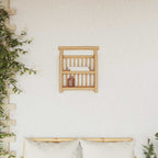 vidaXL Wandregal mit Regal Wandmontiert Natur 40 x 13 x 44 cm Bambus