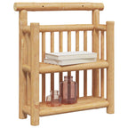 vidaXL Wandregal mit Regal Wandmontiert Natur 40 x 13 x 44 cm Bambus