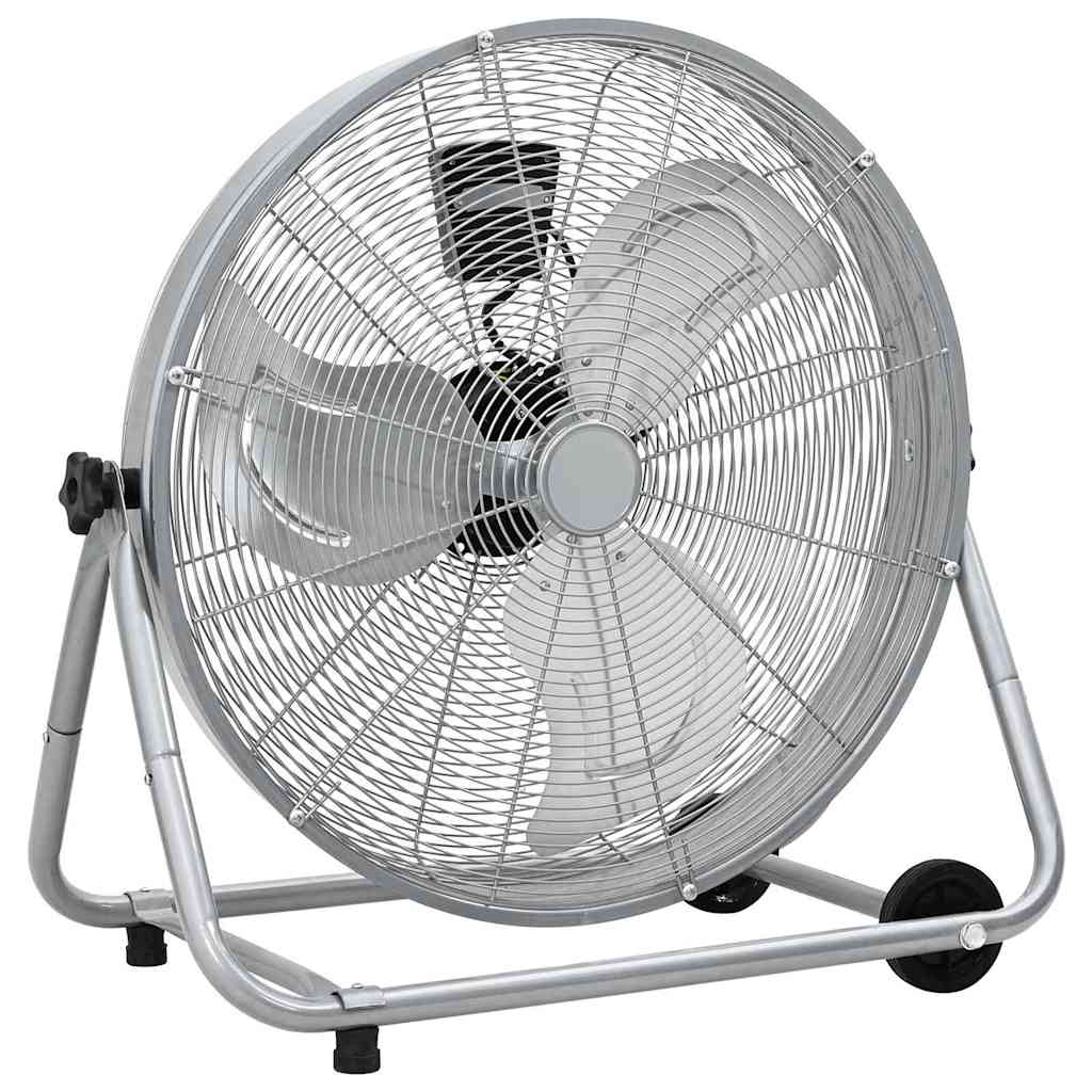 vidaXL Trommelventilator Mit Rad Silber 73 x 42 x 70 cm Aluminium